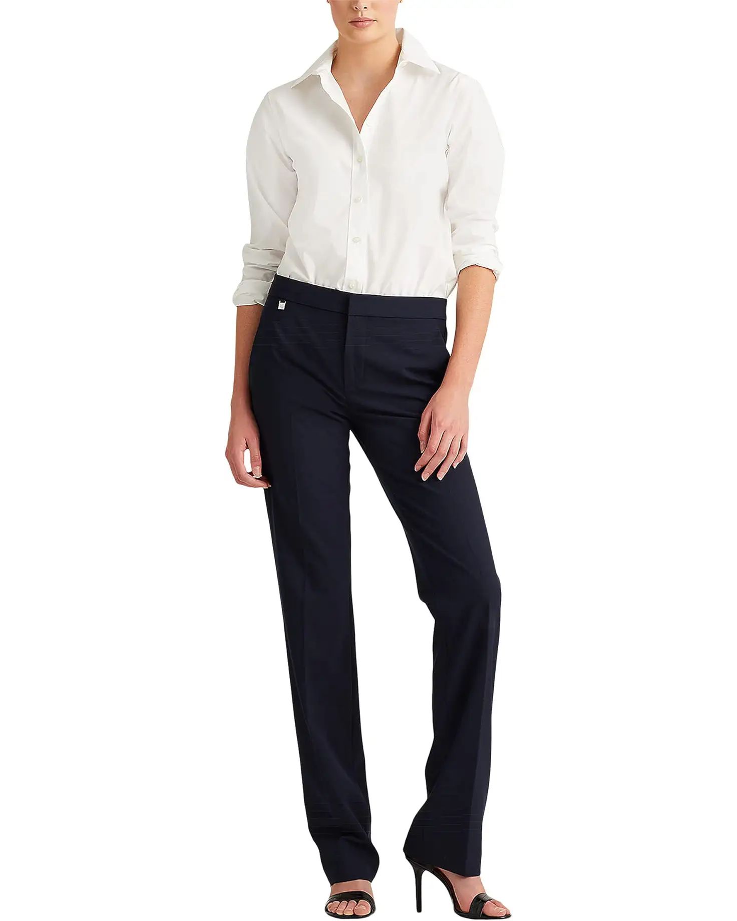 Women's LAUREN Ralph Lauren Easy Care Stretch Cotton Shirt | Zappos