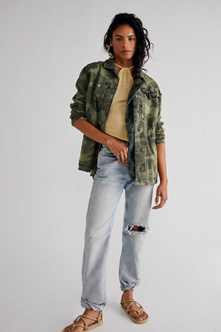 Embellished Military Shirt Jacket | Free People