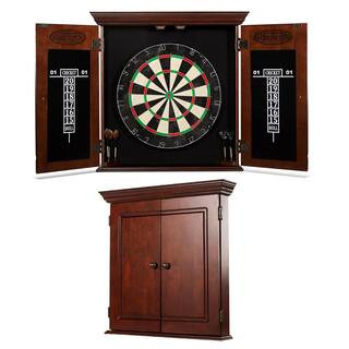 Chatham Bristle Dart Board and Cabinet Set | The Home Depot