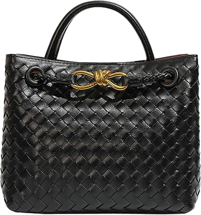 Woven Bags for Women Bowknot Small Tote Hobo Shoulder Crossbody Bags PU Leather Handwoven Satchel... | Amazon (US)