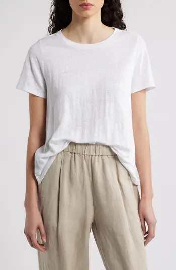 Crewneck Organic Linen T-Shirt | Nordstrom