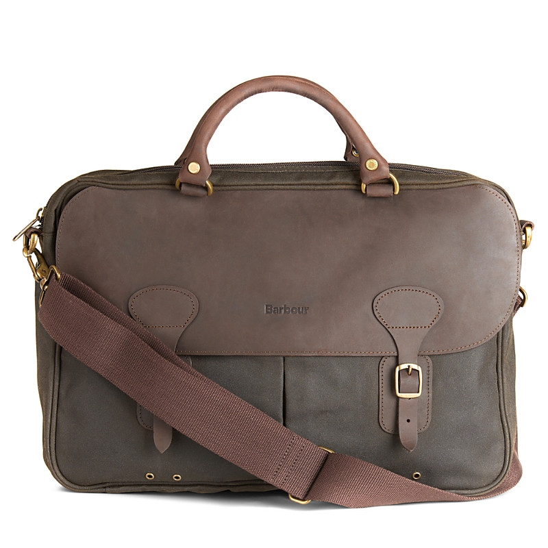 Barbour Waxed Cotton & Leather Briefcase | Bloomingdale's (US)