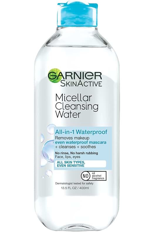 Garnier Micellar Water For Waterproof Makeup, Hydrating Facial Cleanser & Makeup Remover, Sui… | Amazon (US)
