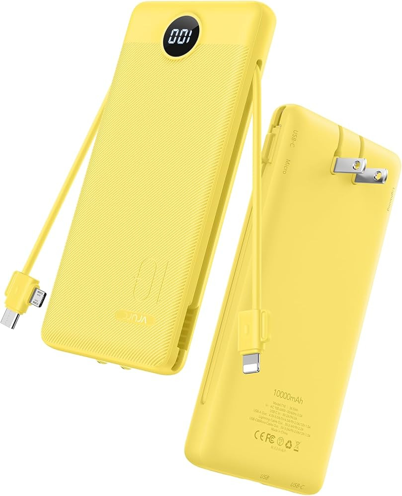 VRURC Portable Charger Power Bank - 10000mAh Fast Charging 22.5W PD 20W Slim Portable Charger Bui... | Amazon (US)