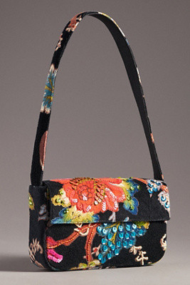 The Fiona Shoulder Bag: Velvet Botanical Edition | Anthropologie (US)