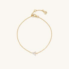 Gold Lotus Flower Bracelet with White Sapphire | Mejuri | Mejuri (Global)