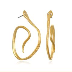 Enchanted Snake Hoop Earrings | Sequin