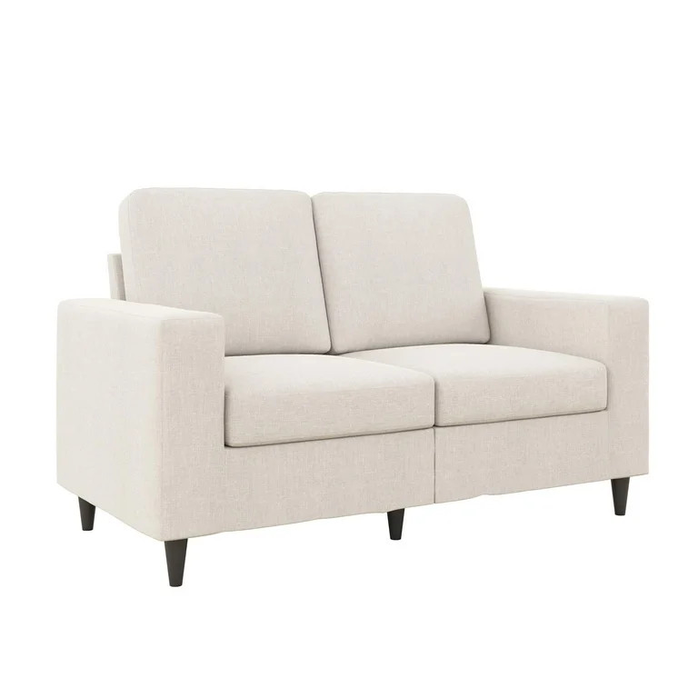 DHP Cooper Loveseat 2 Seater Sofa, Small Couch, Beige Linen - Walmart.com | Walmart (US)