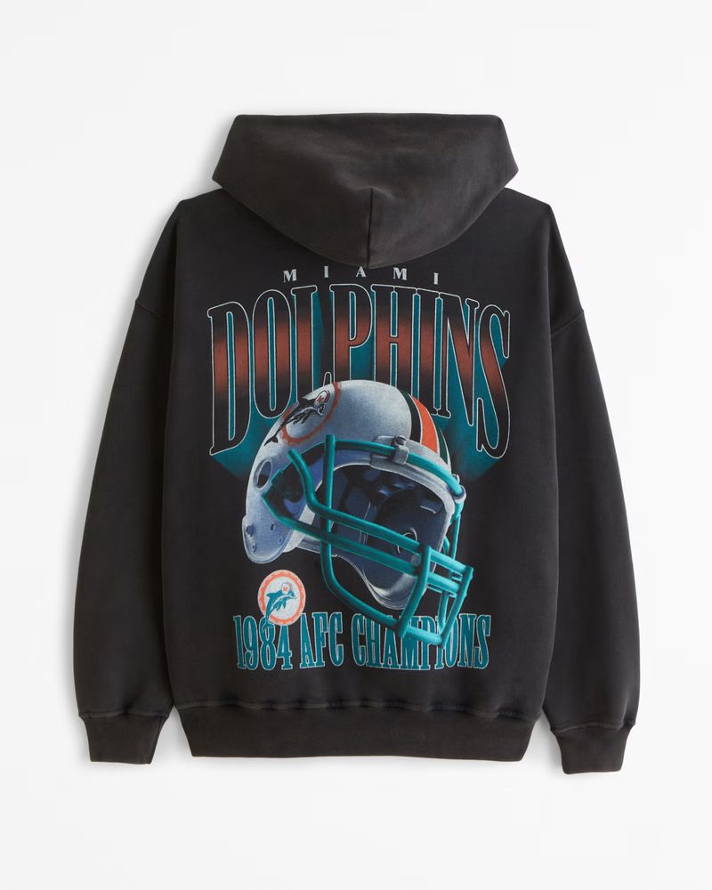 Miami Dolphins Graphic Popover Hoodie | Abercrombie & Fitch (US)