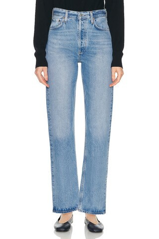 AGOLDE 90's Pinch Waist Straight Jeans in Infinite - Denim-Light. Size 29 (also in 23, 26, 28, 30, 31, 32, 33, 34). | FWRD 