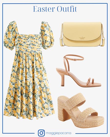 Easter outfit, spring outfit, classic style, coastal style, nude heels, lemon print, straw heels, yellow purse, Abercrombie, Kate spade, Tuckernuck, preppy, Easter dress

This lemon print dress also comes in petite, tall, and plus size options!

#LTKfindsunder100 #LTKSeasonal #LTKstyletip