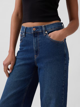 High Rise Stride Wide-Leg Jeans | Gap (US)
