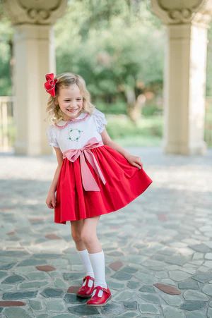 Red Holly Christmas Dress | The Proper Peony