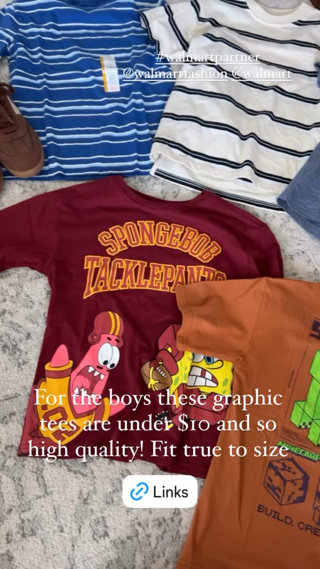 For the boys these graphic tees are under $10 and so high quality! Fit true to size  #walmartpartner @walmartfashion @walmart backtoschoo

#LTKFindsUnder50 #LTKKids