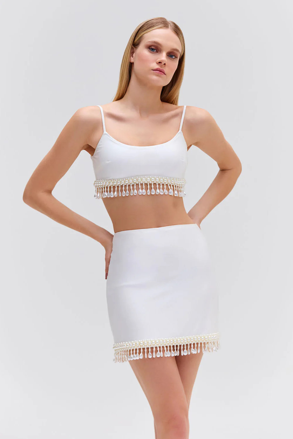 HAND-BEADED MINI SKIRT | PatBO