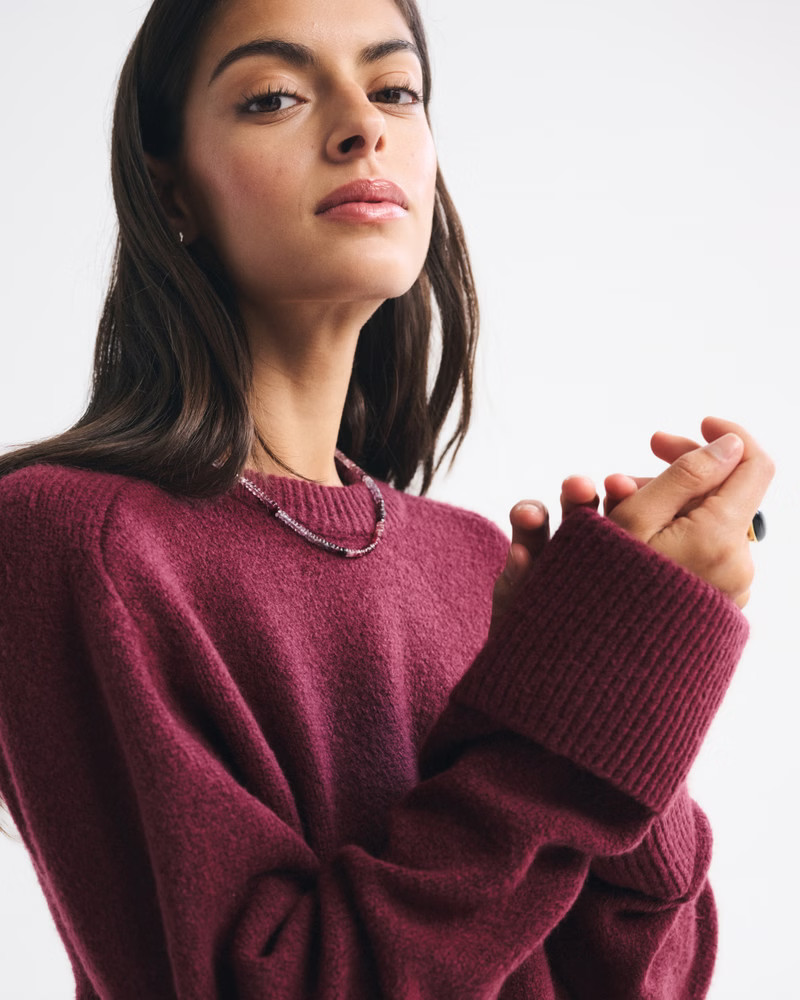 Women's The A&F Madeline Crew Sweater | Women's New Arrivals | Abercrombie.com | Abercrombie & Fitch (US)