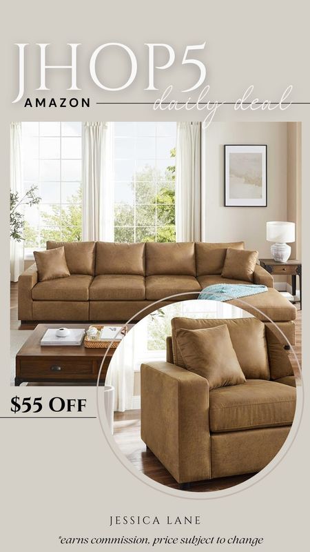 Amazon Daily Deal, save $55 on this gorgeous vegan leather sofa. Amazon home, Amazon furniture, living room furniture, vegan leather sofa, small sectional sofa, Amazon deal

#LTKsalealert #LTKhome #LTKstyletip