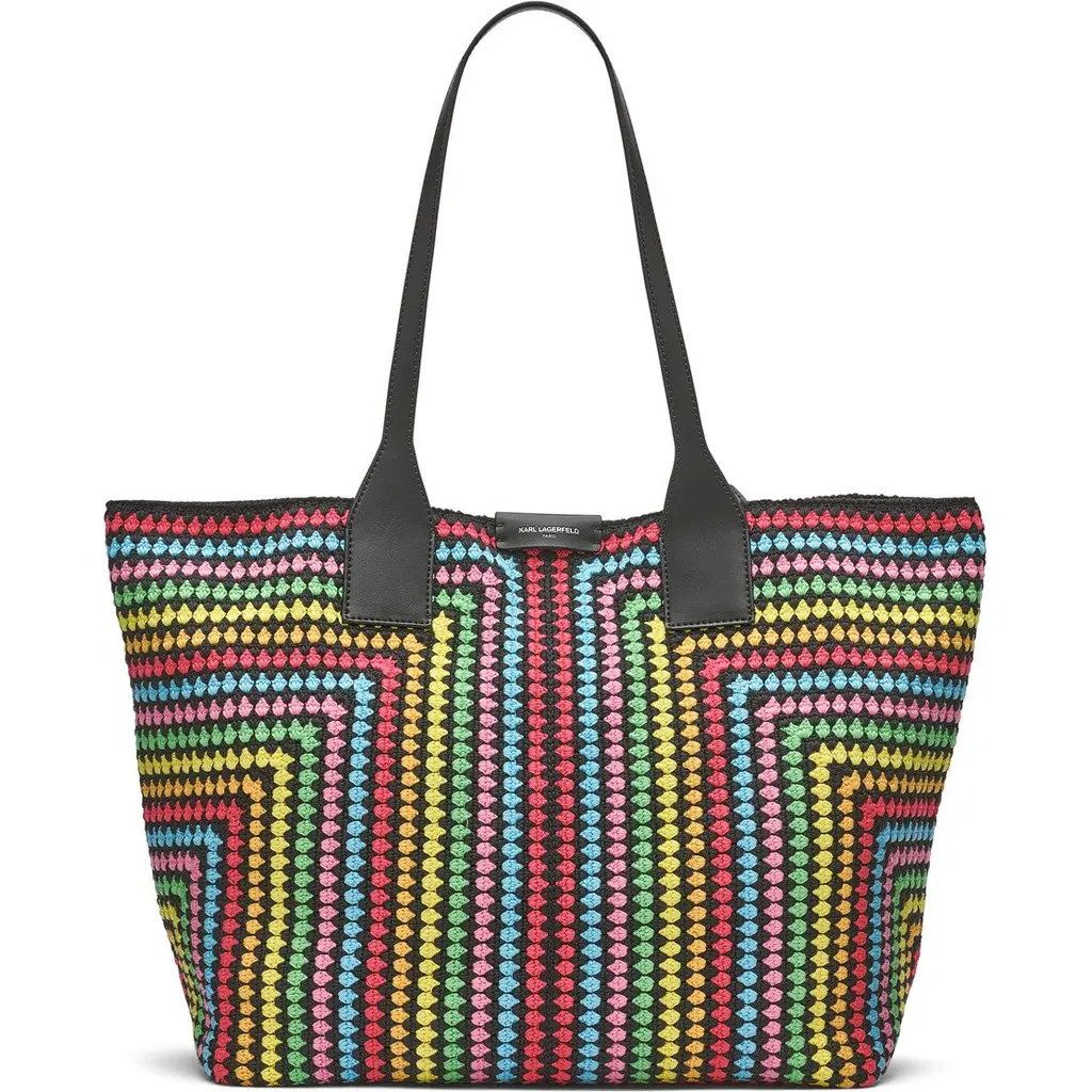 KARL LAGERFELD PARIS Henriette Tote in Black Multi at Nordstrom | Nordstrom