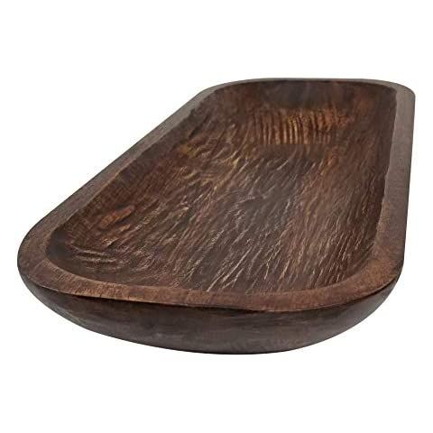 Generic Wooden Dough Bowl, Hand Crafted from Sustainable Mango Wood, Rustic, Farmhouse, or Countr... | Amazon (US)