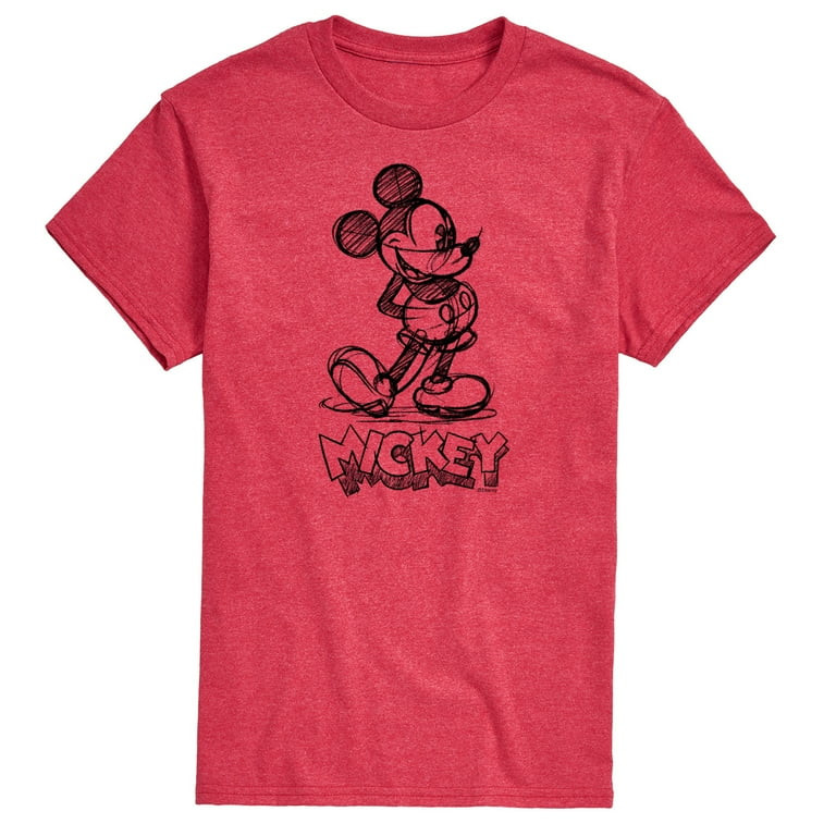 Mickey & Friends - Mickey Sketch - Men's Short Sleeve Graphic T-Shirt | Walmart (US)