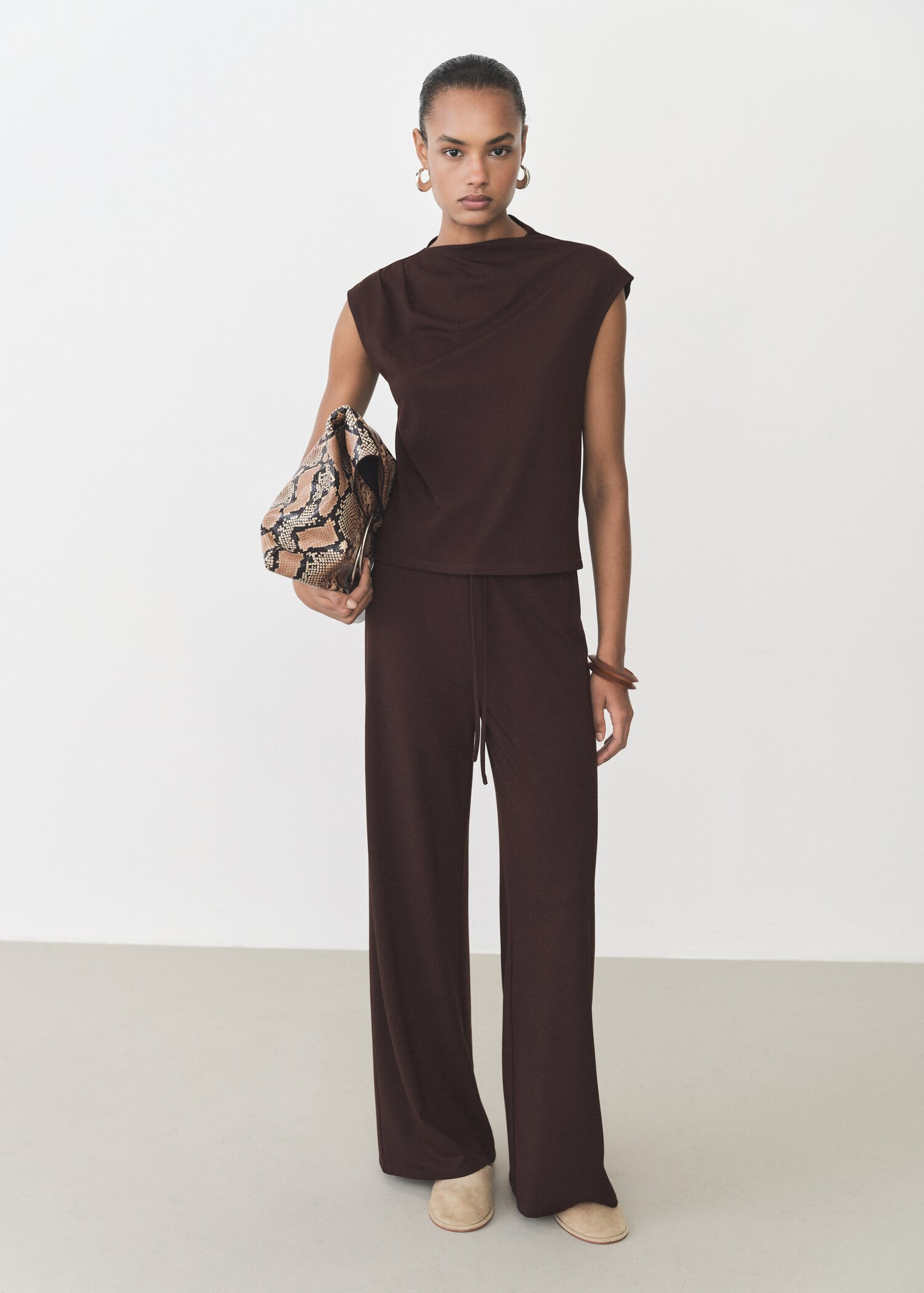 Wideleg-Hose mit Stretchbund - Damen | MANGO Deutschland | Mango EU