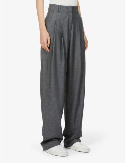 Gelso high-rise pleated woven trousers | Selfridges