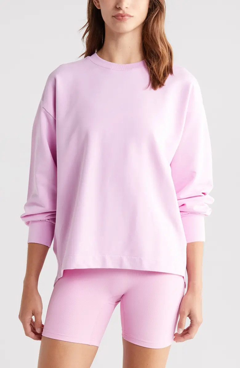 Zella Swoop Crewneck Sweatshirt | Nordstrom | Nordstrom