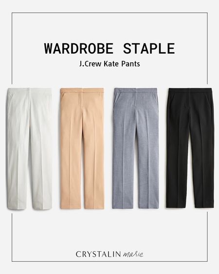 J.Crew Kate trousers on sale! These are my favorite! I have them in every color. Not overly wide, super comfortable and the perfect length for petites. I take the petite 0. 

Petite trousers, neutral capsule wardrobe, J.Crew kate trousers, best trousers, affordable fashion, minimal style. 

#LTKunder100 #LTKFind #LTKsalealert