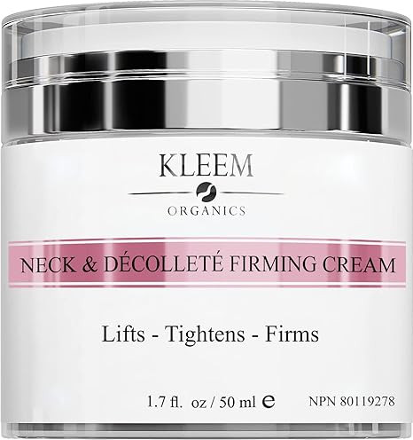 Kleem Organics Anti Aging Neck Firming Cream with Collagen, Hyaluronic Acid & Peptides - Firming ... | Amazon (US)