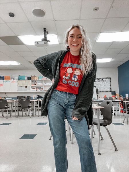 Teacher outfit, work outfit, teacher style, spring outfit, spring work outfit, platform converse, target sweater, teacher t-shirt, teacher shirt, workwear, casual work outfit 

#LTKSeasonal #LTKunder100 #LTKunder50