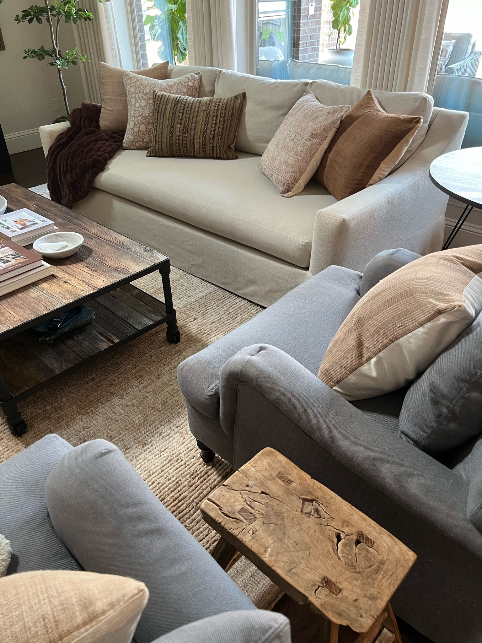 My slipcovered sofa.  Fabric is Performance Basketweave in Pebble

#LTKHome