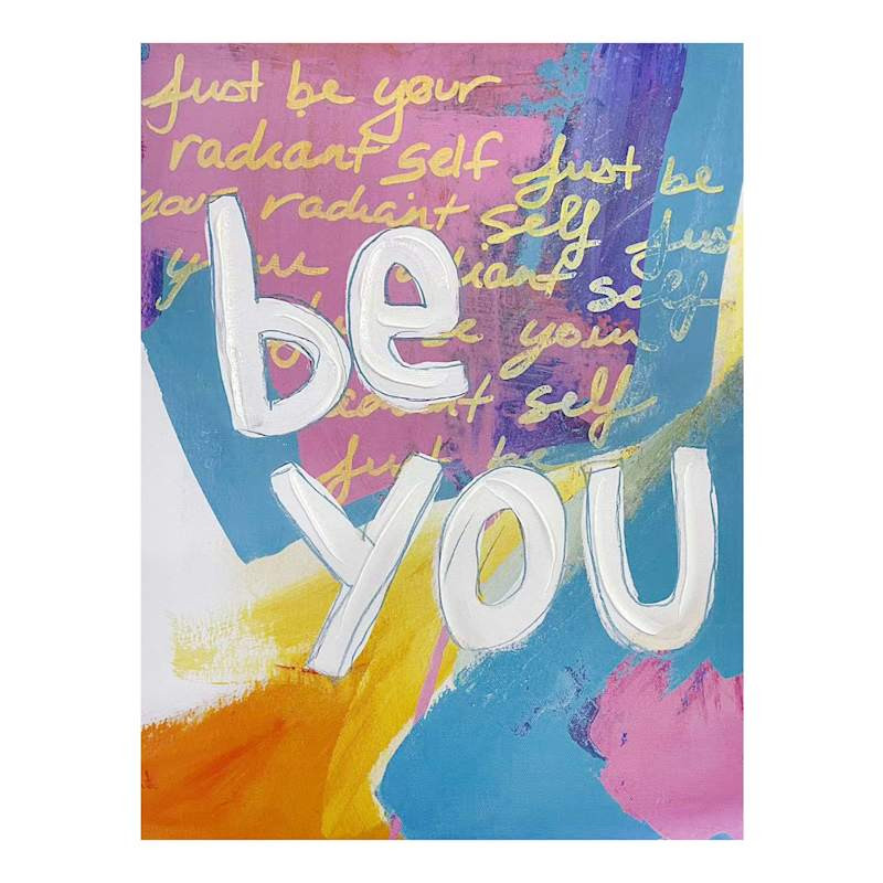Be You Colorful Canvas Wall Art, 12x16 | At Home