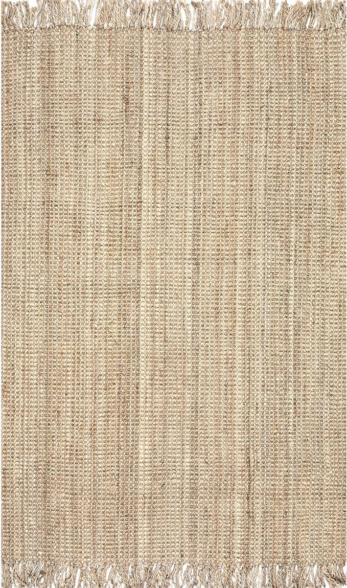 nuLOOM Hand Woven Chunky Natural Jute Farmhouse Runner Rug, 2' 6" x 8' | Amazon (US)