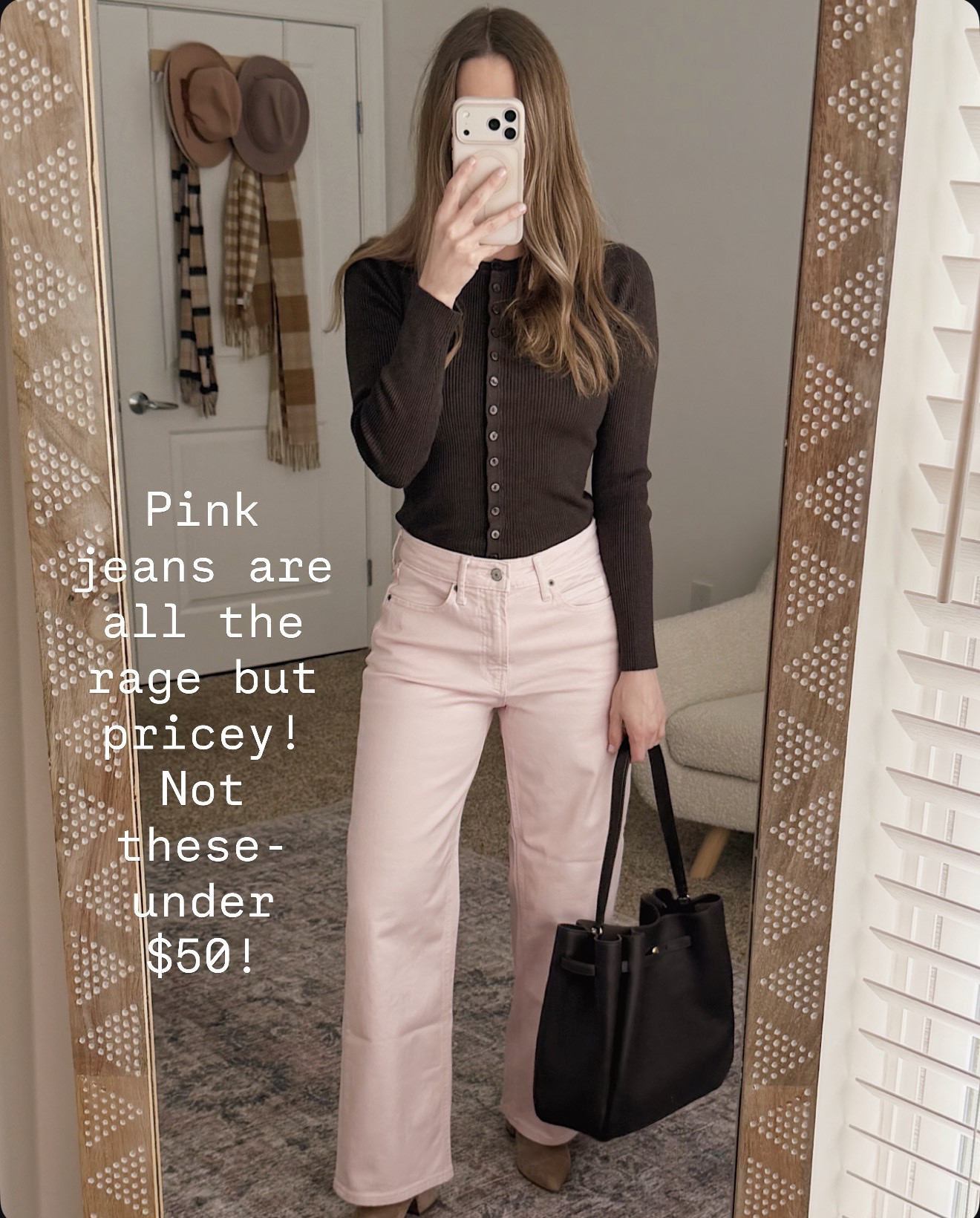 Pink jeans are everywhere right now but some of the price tags are wild. This pair is under 50 and still gives that soft spring statement with a simple knit and neutral accessories.

pink jeans outfit, affordable pink denim, spring color trend 2026, wide leg pink pants, women’s spring outfit ideas, budget friendly fashion finds, neutral top with pink jeans, everyday chic style

#LTKOver40 #LTKmomlife #LTKWorkwear
