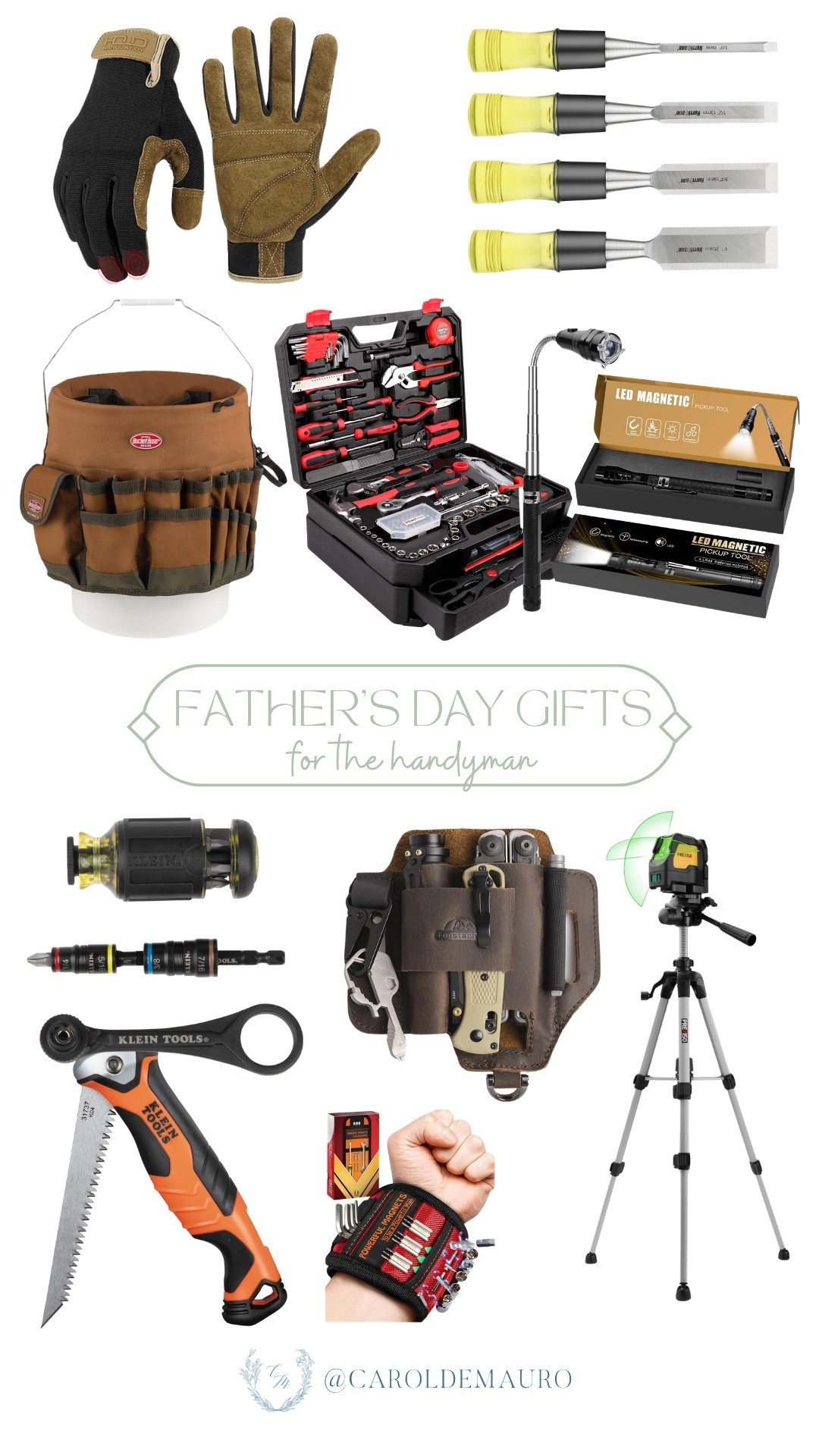If dad's happiest with a toolbox in hand, this Father's Day gift guide has everything he didn't know he needed! From Klein Tools to a magnetic wristband, these picks are such good finds.

handyman dad, fathers day, gifts for him, dad gifts, DIY, workshop, construction, repair, builder

#LTKMens