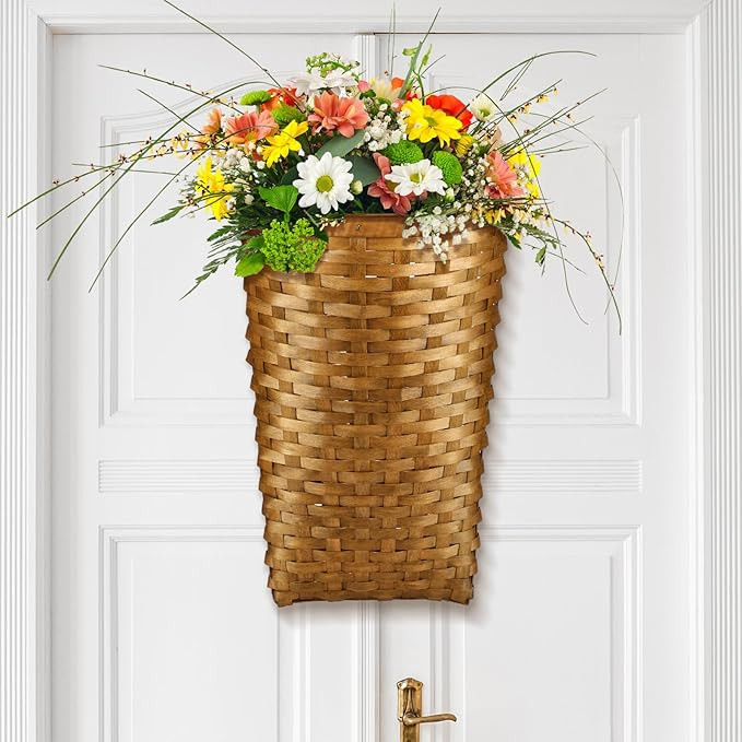 15.5 x 10 x 7.5 Inch Front Door Basket Woven Wall Hanging Basket Hanging Storage Decor Farmhouse ... | Amazon (US)