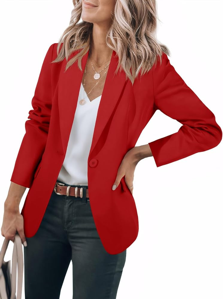Cicy Bell Womens Casual Blazers Open Front Long Sleeve Work Office Suit Jackets Blazer | Amazon (US)