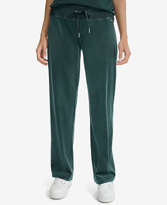 Women's Velour Wide-Leg Pants | Macy's