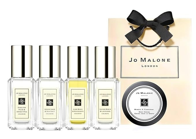 Jo Malone Holiday Gift Set 5 Pc Signature Cologne Wood Sage & Sea Salt, English Pear & Sweet Peas... | Amazon (US)