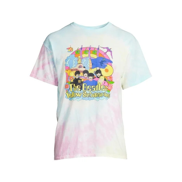 The Beatles Men's & Big Men's The Yellow Submarine Tie Die Graphic T-Shirt - Walmart.com | Walmart (US)