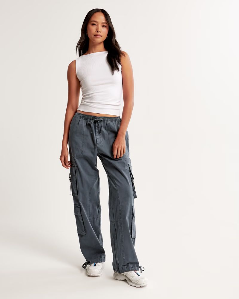 High Rise Baggy Cargo Pant | Abercrombie & Fitch (US)