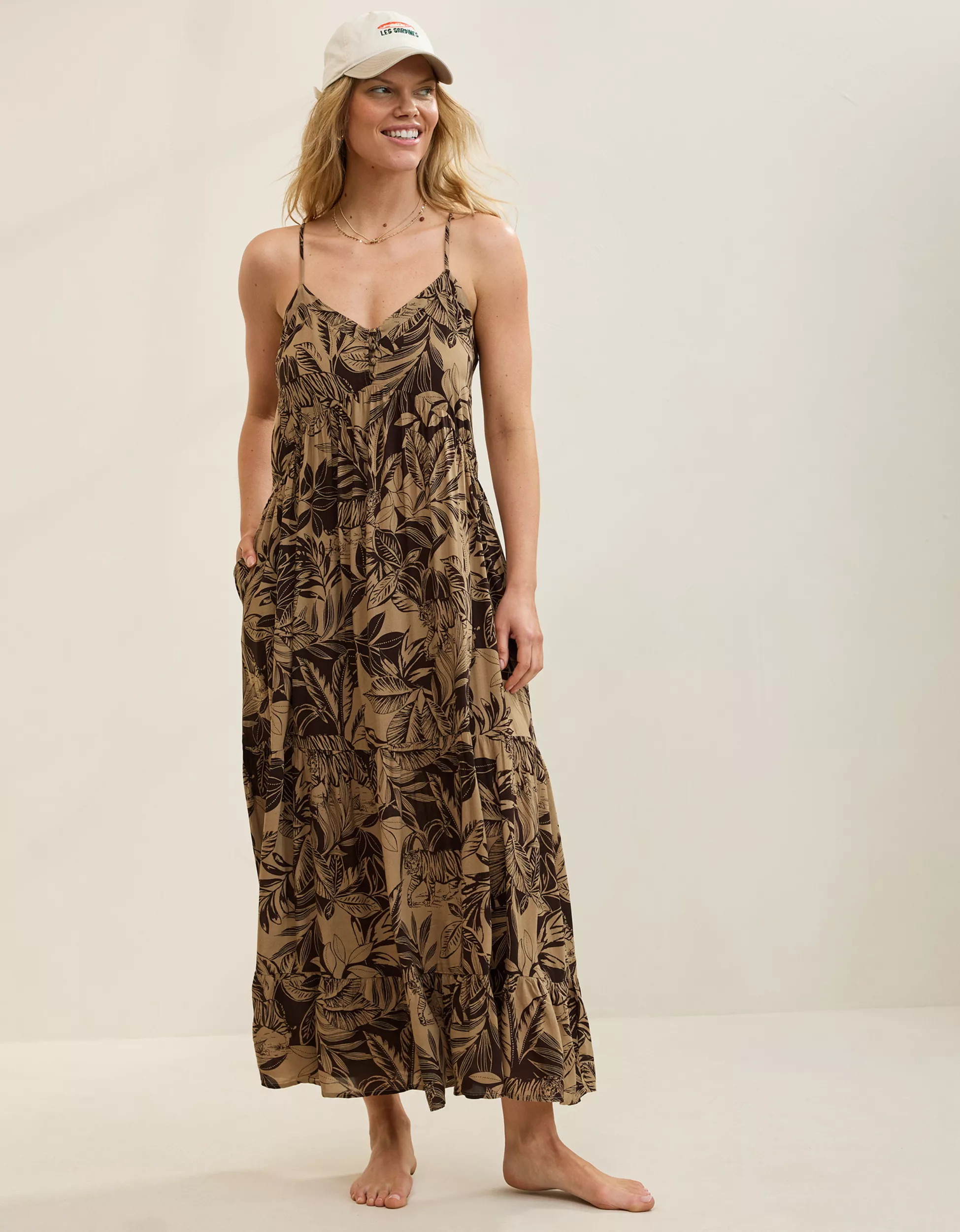 Aerie Printed Maxi Dress | Aerie