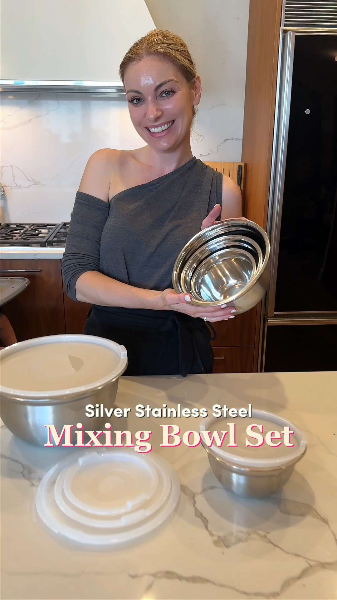 These stainless steel mixing bowls are such a kitchen staple 🥣  Durable, lightweight, and easy to clean, they’re perfect for baking, meal prep, and everyday cooking. Made from sturdy stainless steel, these bowls are great for everything from whisking to tossing salads. 🥗 #mixingbowls #kitchenessentials #cookwarefinds #mealprep #homeessentials 

#LTKfoodie #LTKHome
