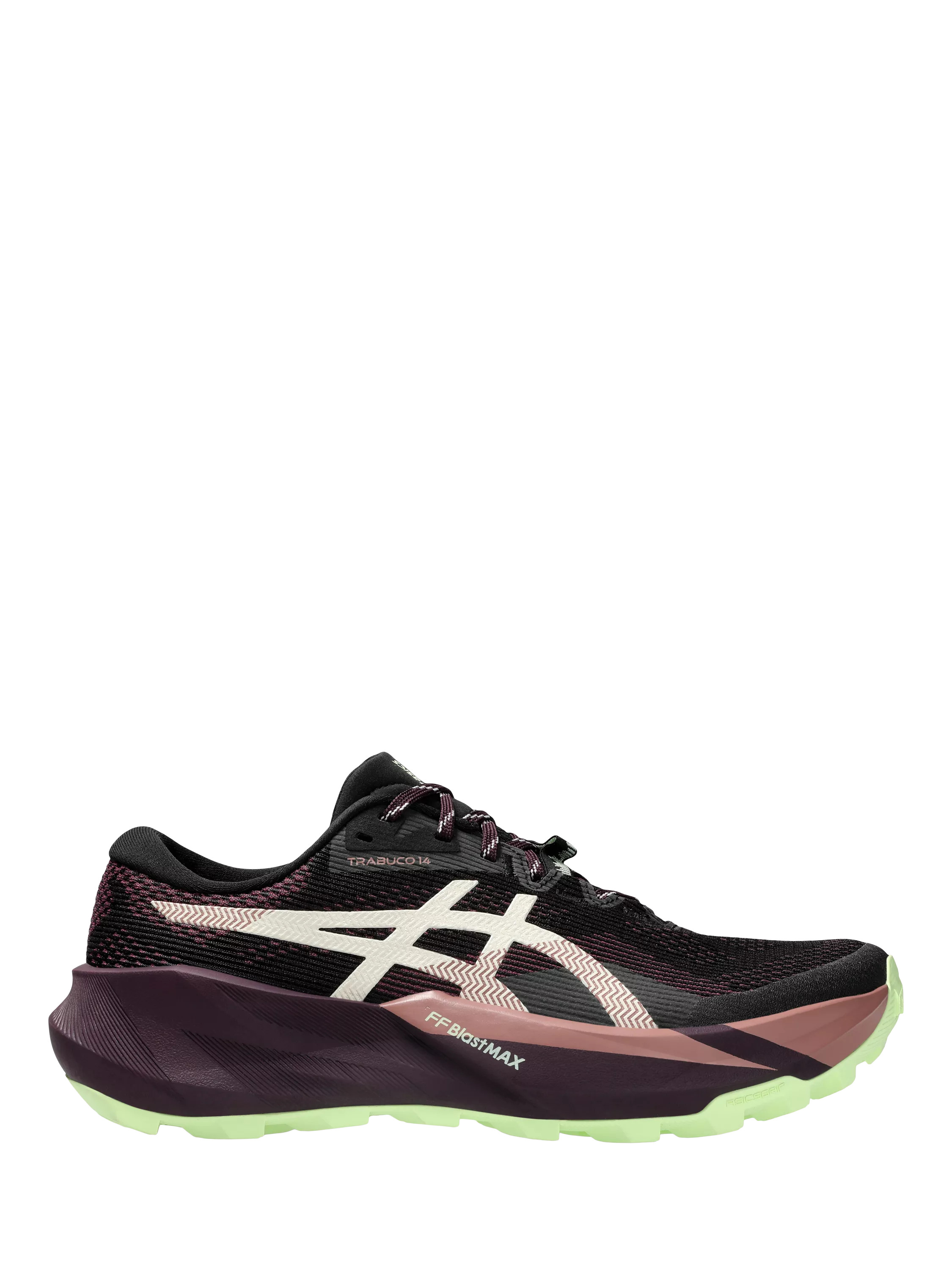 ASICS Women's TRABUCO™ 14 Trail Running Shoes, Black/Dark Aubergine | John Lewis (UK)