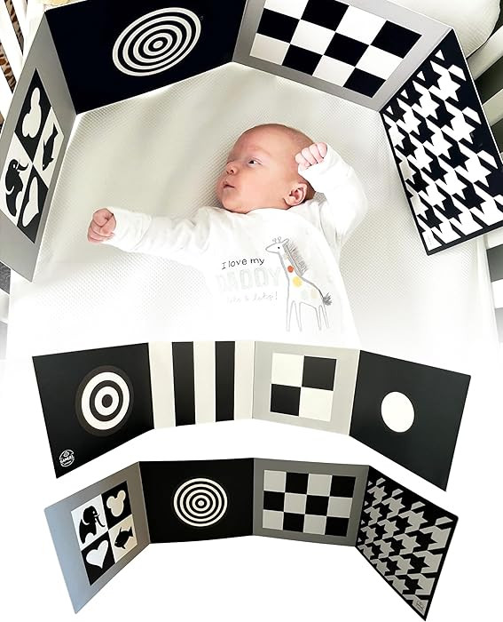 Samuel Sensory Board for Babies - Supersized Black and White Baby Cards for Developmental Newborn... | Amazon (US)