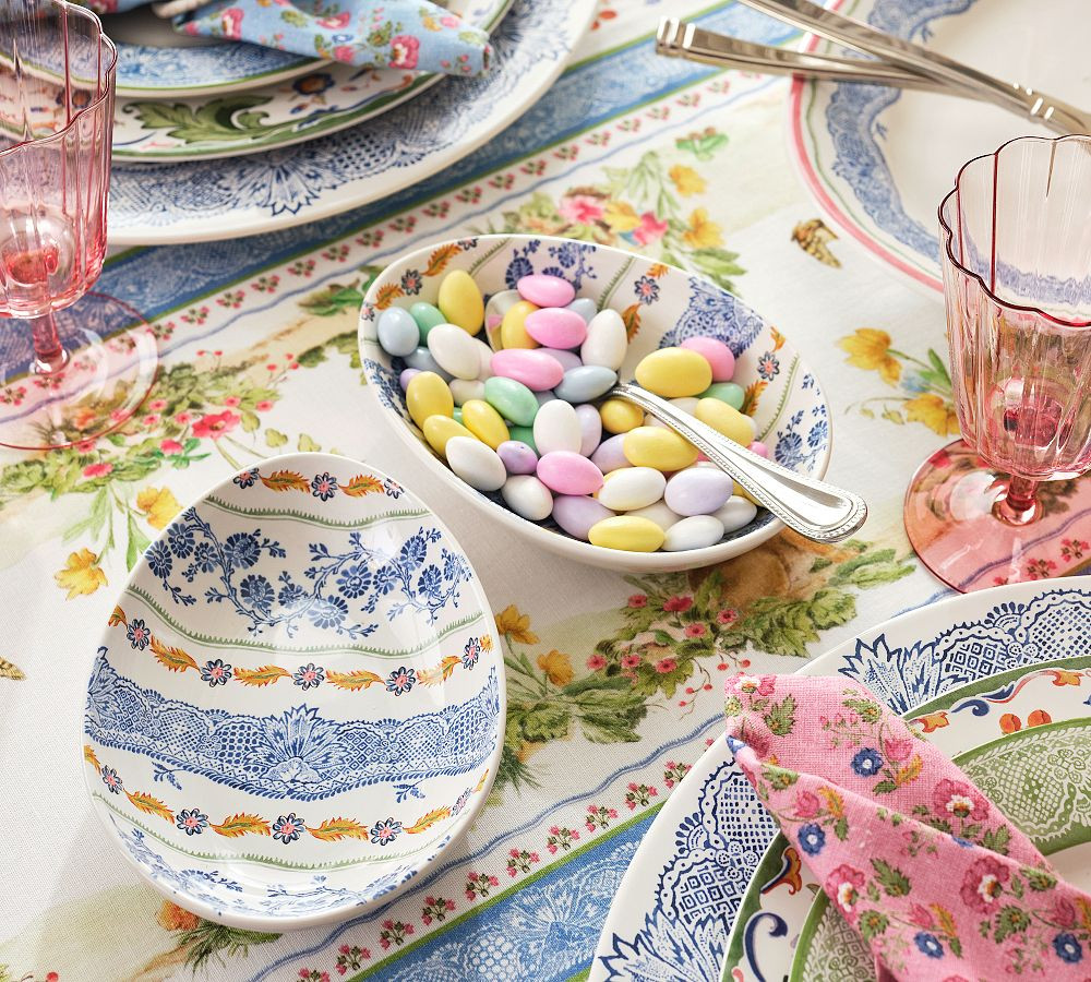 Botanical Bunny Stoneware Candy Dish | Pottery Barn CA