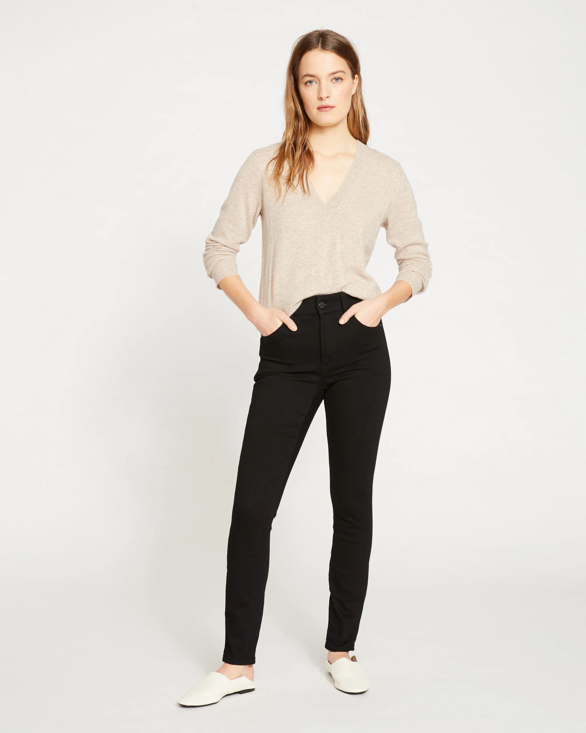 Riviera High Rise Skinny Jeans 31 Inch - Black | Universal Standard