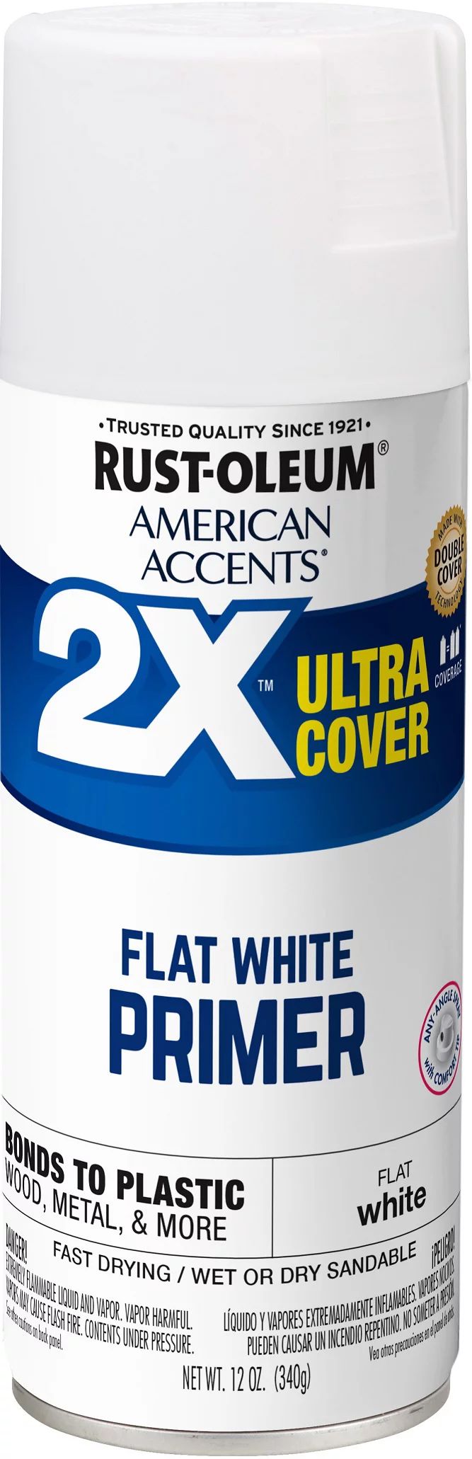 White, Rust-Oleum American Accents 2X Ultra Cover Primer Spray, 12 oz - Walmart.com | Walmart (US)