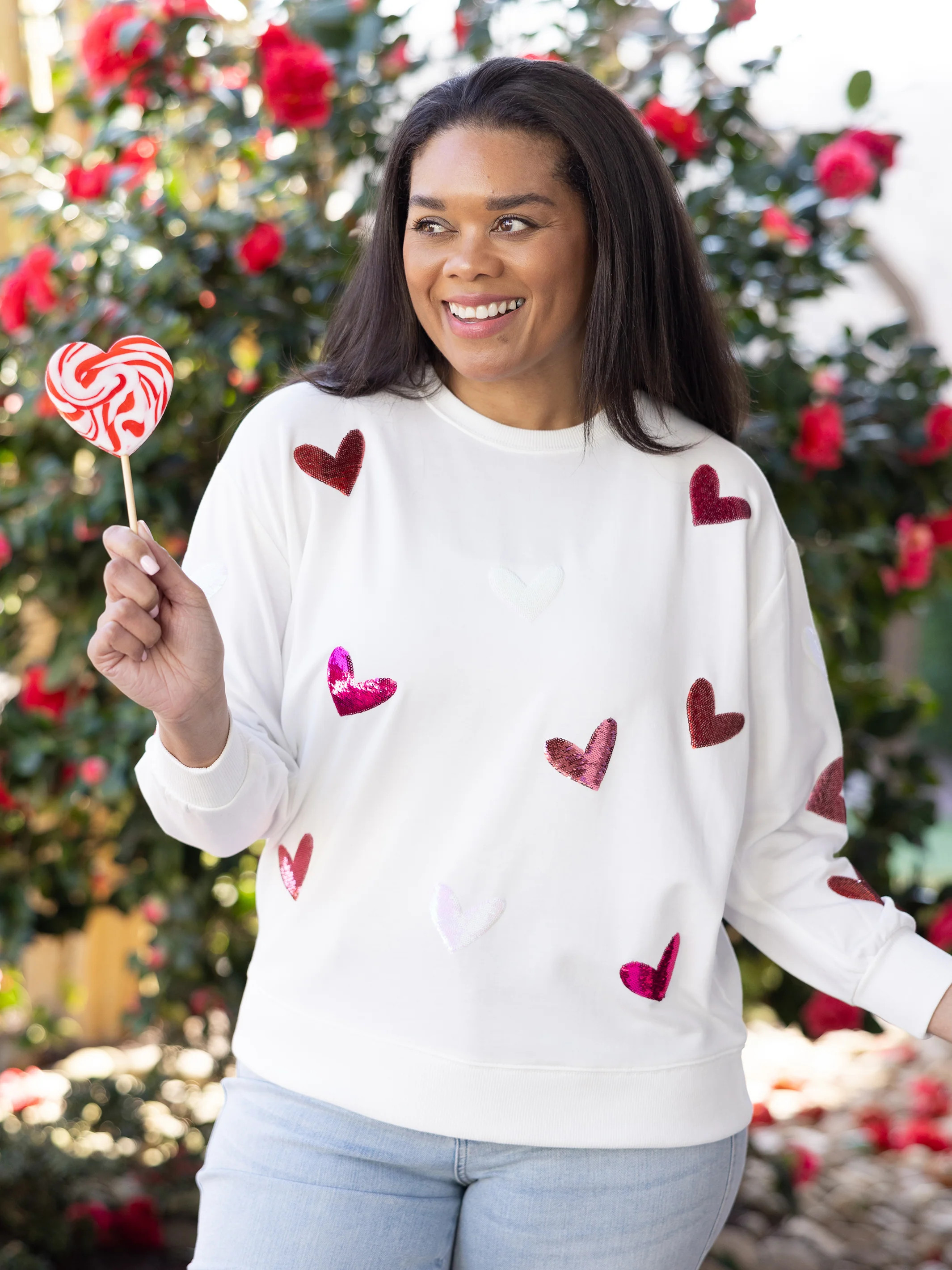 Sarah Sweatshirt | Hearts | Mary Square