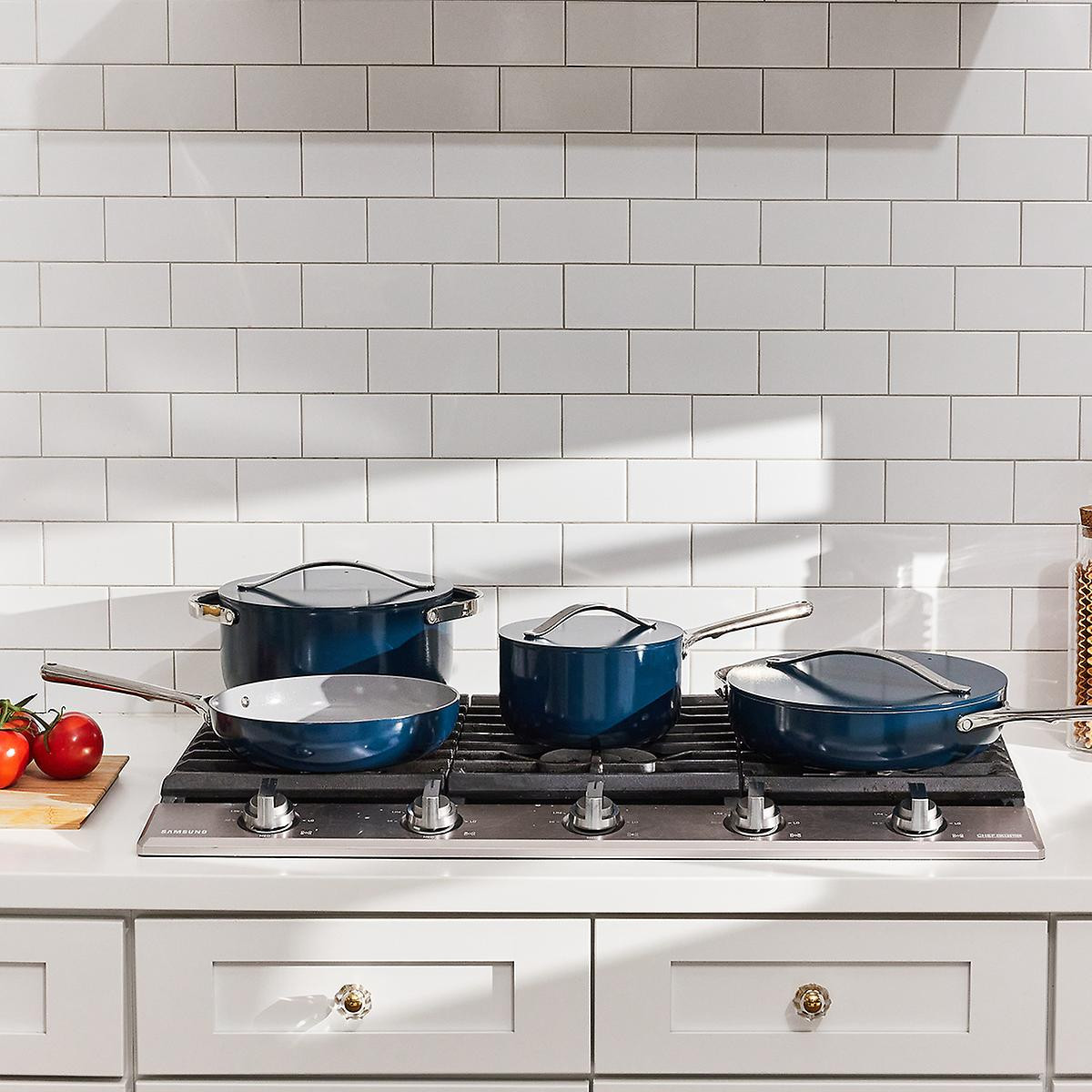 Non-Toxic Non-Stick Caraway Cookware Cream Set of 12 | The Container Store